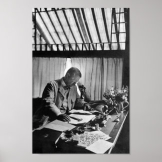Theodore Roosevelt Working At Desk - Sagamore Hill Poster