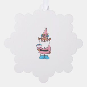 Theodore the Transgender Gnome Ornament Card