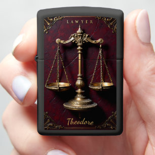 Theodore's Marble Scale Advocate Keepsake Gift Zippo Lighter