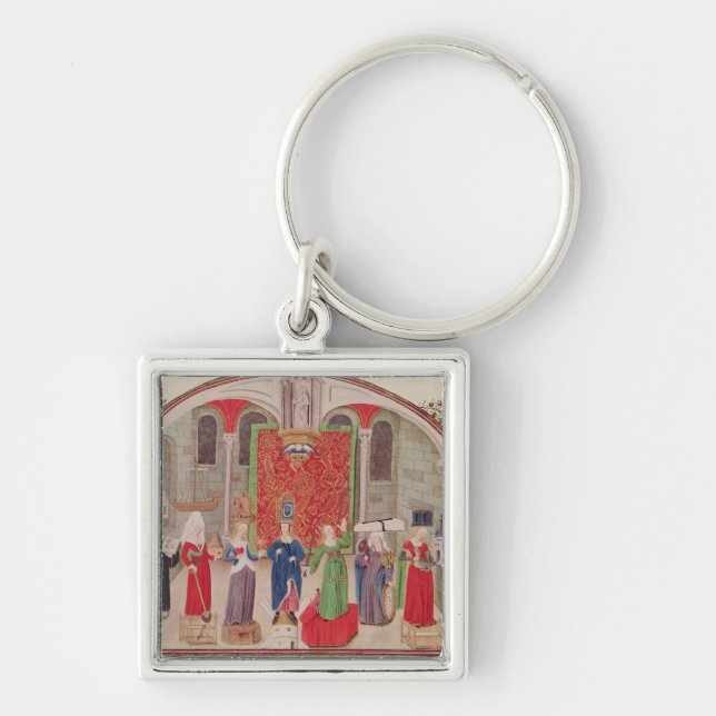 Theological and Cardinal Virtues Keychain (Front)