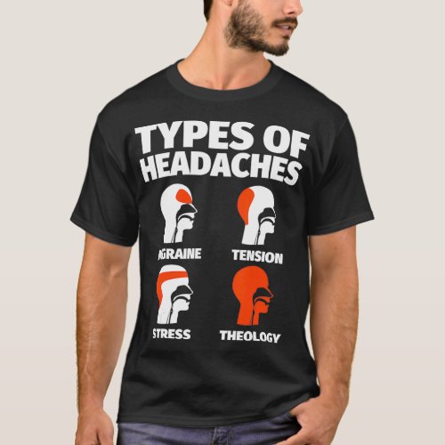 Theology Funny Sayings Headache Meme  T_Shirt