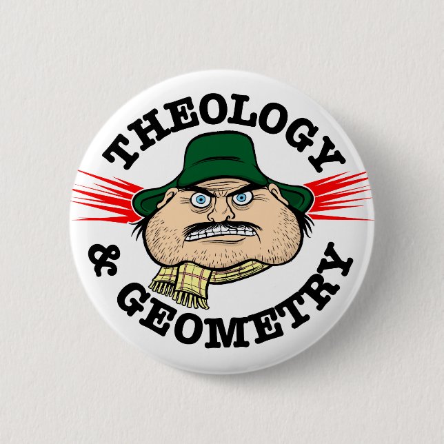 Theology & Geometry Pinback Button (Front)