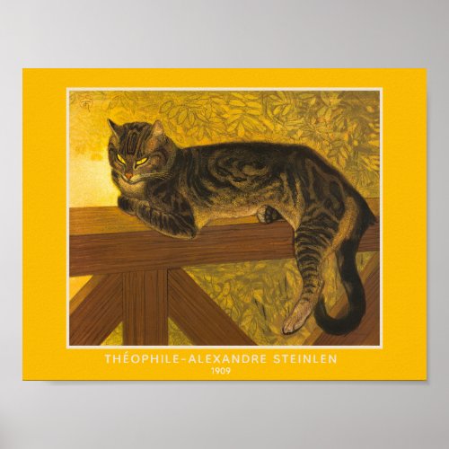 Thophile_Alexandre Steinlen Cat on a Ballustrade Poster