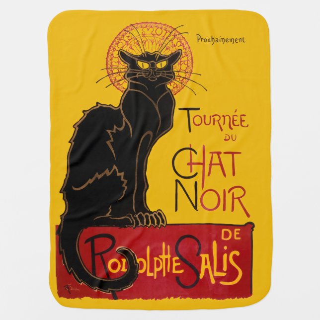 Theophile Steinlen - Le Chat Noir Vintage Baby Blanket (Front)