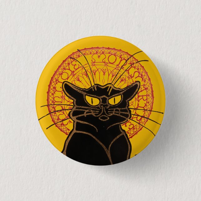 Theophile Steinlen - Le Chat Noir Vintage Button (Front)