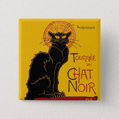 Theophile Steinlen _ Le Chat Noir Vintage Button