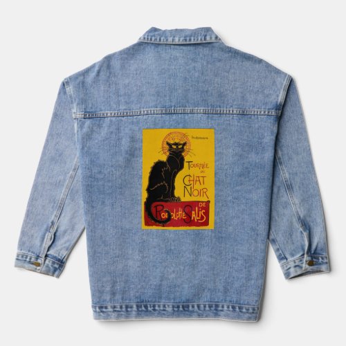 Theophile Steinlen _ Le Chat Noir Vintage Denim Jacket
