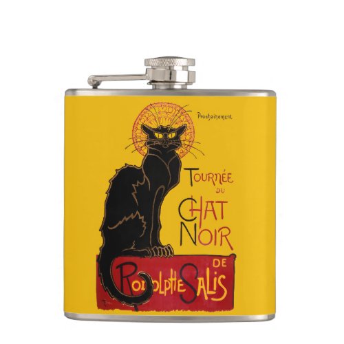 Theophile Steinlen _ Le Chat Noir Vintage Flask