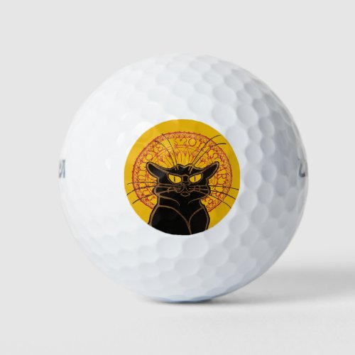 Theophile Steinlen _ Le Chat Noir Vintage Golf Balls