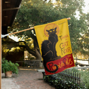 Theophile Steinlen - Le Chat Noir Vintage House Flag