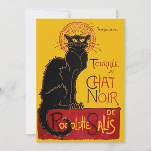 Theophile Steinlen _ Le Chat Noir Vintage Invitation