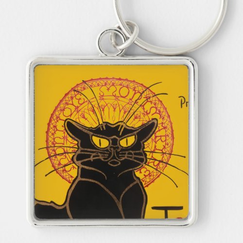 Theophile Steinlen _ Le Chat Noir Vintage Keychain