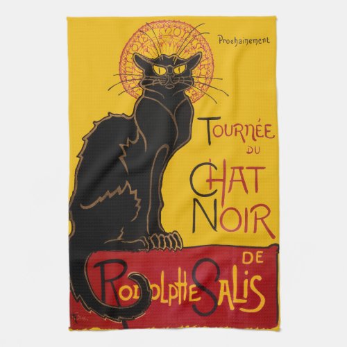 Theophile Steinlen _ Le Chat Noir Vintage Kitchen Towel