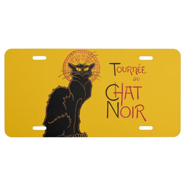 Theophile Steinlen - Le Chat Noir Vintage License Plate (Front)