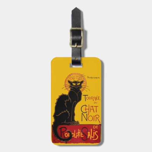 Theophile Steinlen _ Le Chat Noir Vintage Luggage Tag