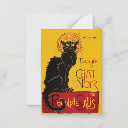 Theophile Steinlen _ Le Chat Noir Vintage Note Card