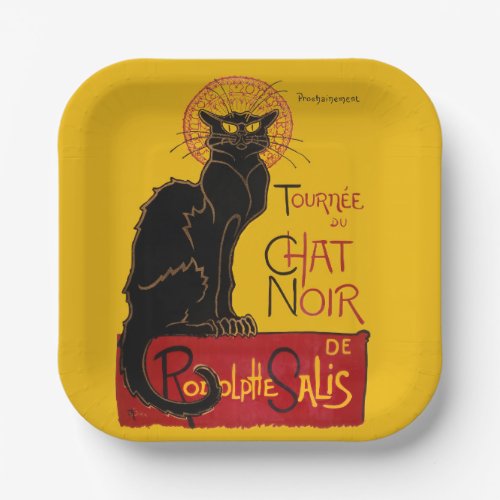 Theophile Steinlen _ Le Chat Noir Vintage Paper Plates