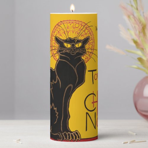 Theophile Steinlen _ Le Chat Noir Vintage Pillar Candle