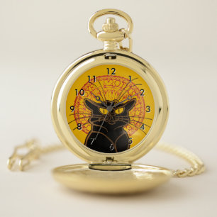 Theophile Steinlen - Le Chat Noir Vintage Pocket Watch