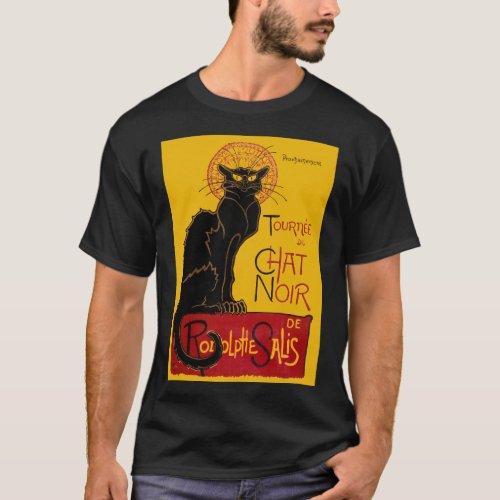 Theophile Steinlen _ Le Chat Noir Vintage T_Shirt