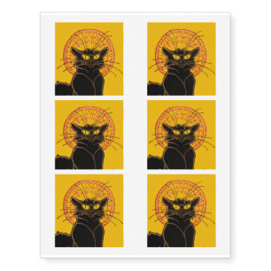Theophile Steinlen - Le Chat Noir Vintage Temporary Tattoos