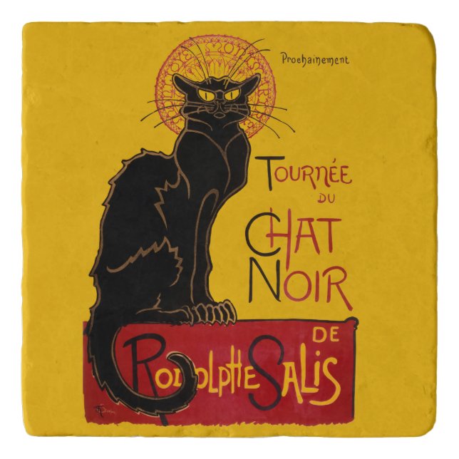 Theophile Steinlen - Le Chat Noir Vintage Trivet (Front)