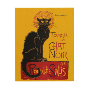 Theophile Steinlen - Le Chat Noir Vintage Wood Wall Art