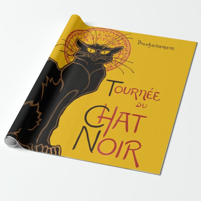 Theophile Steinlen - Le Chat Noir Vintage Wrapping Paper (Unrolled)