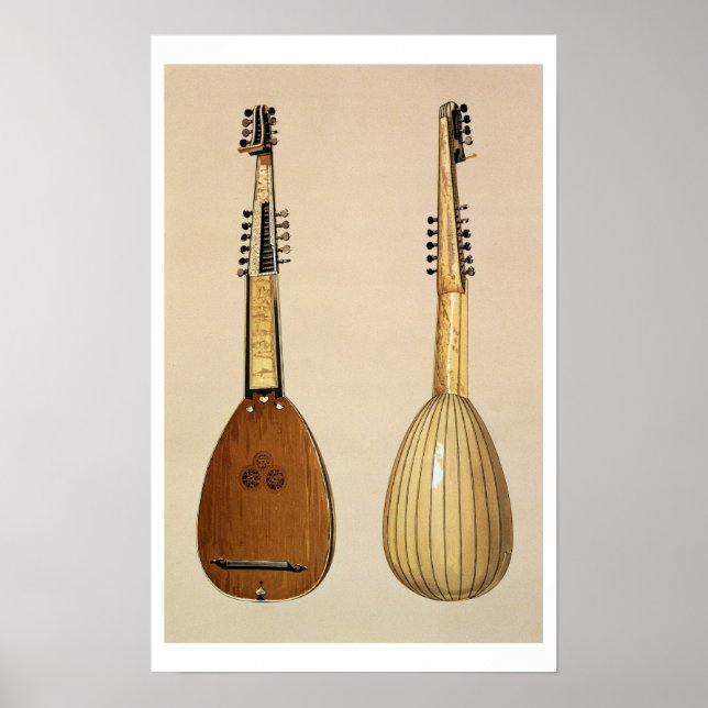 Theorbo, made by Giovanni Krebar, Padua, 1629, fro Poster (Front)