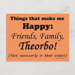 Theorbo Makes Me Happy Postcard