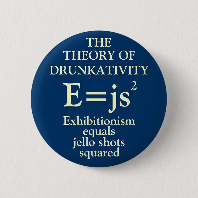 Theory of Drunkativity Pinback Button (Front)
