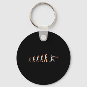 Theory Of Evolution Cricket Player Funny  Keychain