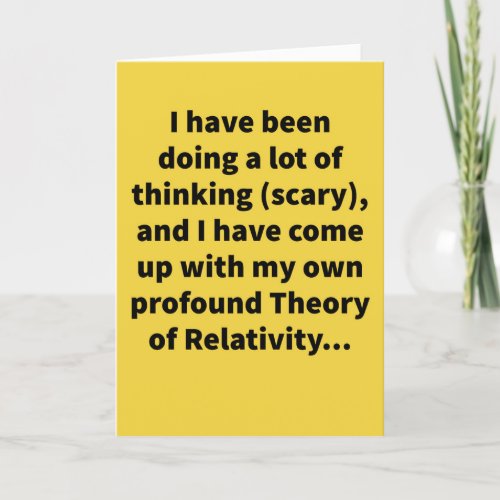 Theory of Relativity _ Family Card