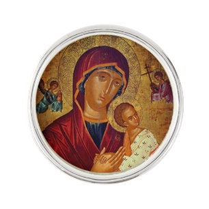 Theotokos Amolyntos Lapel Pin