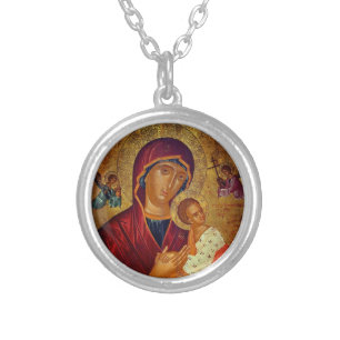 Theotokos Amolyntos Silver Plated Necklace