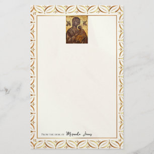 Theotokos and Christ Child Orthodox Christian Stationery