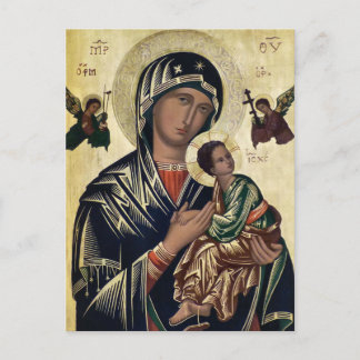 Theotokos and Infant Jesus Orthodox Christian Icon Postcard