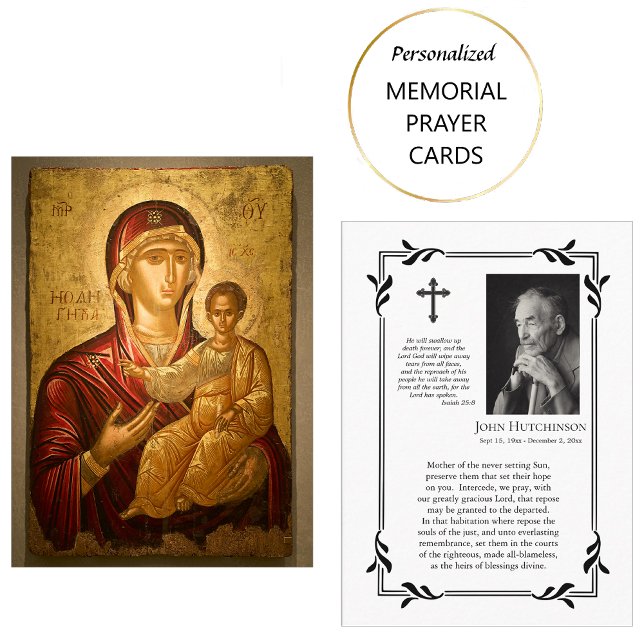 Theotokos and the Christ Child Funeral Prayer Card (Creator Uploaded)