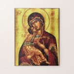 Theotokos and the Christ Child Orthodox Icon Jigsaw Puzzle<br><div class="desc">Theotokos and the Christ Child Orthodox Icon. PLEASE NOTE: Most of the icons are very old. If you increase the image, please look *very carefully* if the image's clarity is what you want. If the image is increased more than we have it, the image might get distorted. We do not...</div>
