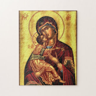 Theotokos and the Christ Child Orthodox Icon Jigsaw Puzzle
