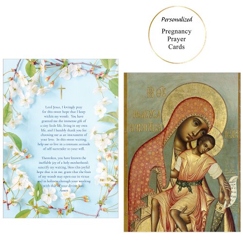 Theotokos Christ Child Pregnancy Prayer Card