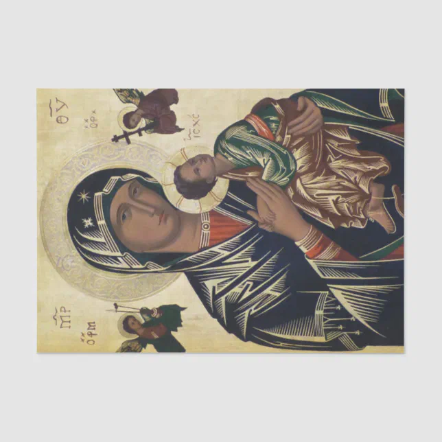 Theotokos Orthodox Christian Icon Tissue Paper | Zazzle