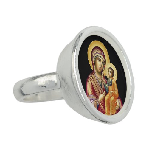Theotokos  Photo Ring