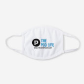 ThePodLife Decorative White Cotton Face Mask (Front)