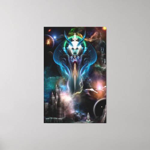 Thera Queen Of The Galaxy Canvas Print