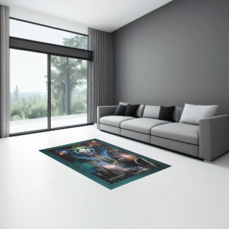 Thera Queen Of The Galaxy Fractal Art by Xzendor7 Rug