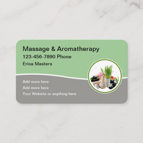 Therapeutic Massage Aromatherapy Business Card