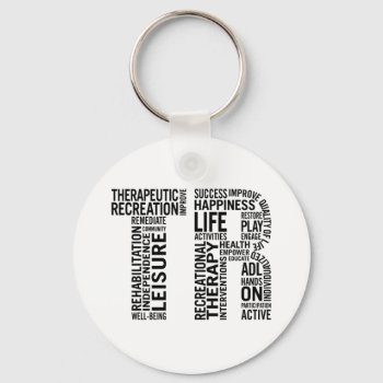 Therapeutic Recreation Therapist Keychain by ModernDesignLife at Zazzle