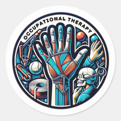 Therapeutic Touch _ Art Occupational Therapy Classic Round Sticker