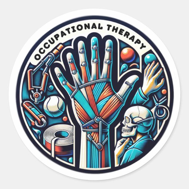 Therapeutic Touch - Art Occupational Therapy Classic Round Sticker (Front)